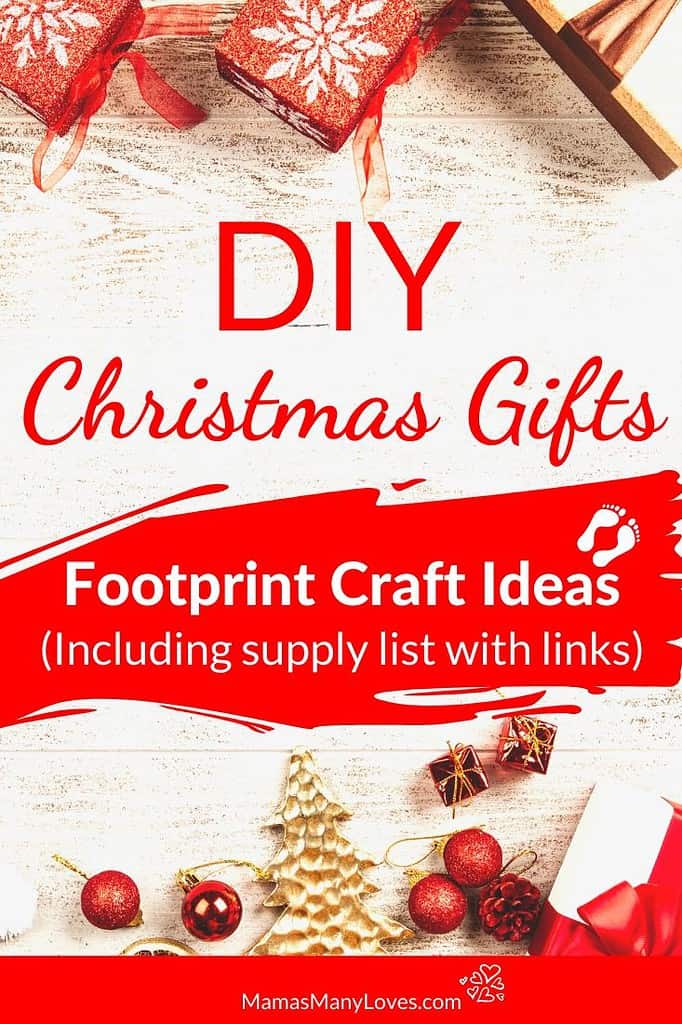 Christmas Holiday Footprint Art with Supply List and Links to Products