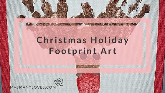 Christmas Holiday Footprint Art