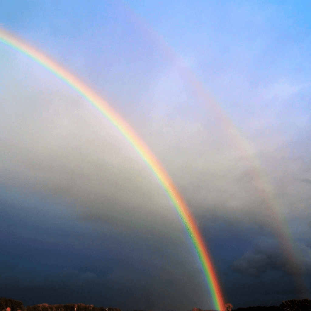 photo of a double rainbow in the sky